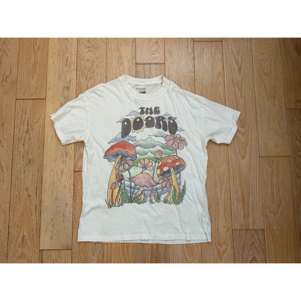 AMERICAN EAGLE Women T-Shirt The Doors Mushroom Psychedelic Retro XS/S Band Tee